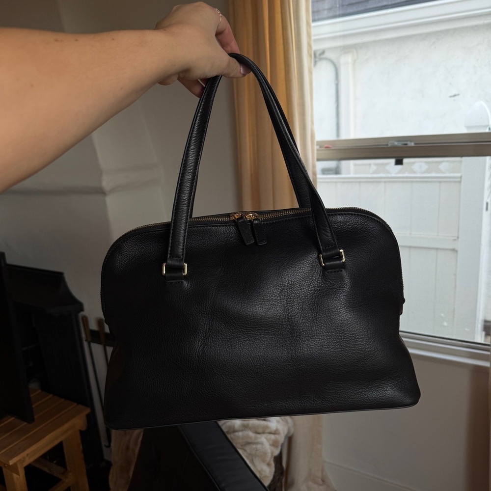 New Jcrew Elegant Black Leather Handbag - Picture 2 of 7